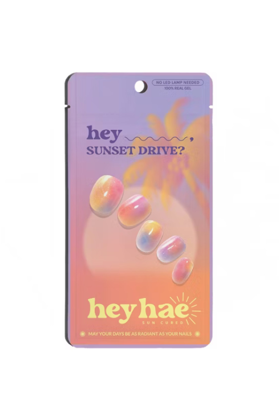 Heyhae Semi Cured Gel Nail Strips | No LED Lamp Needed | Hey, Sunset Drive?